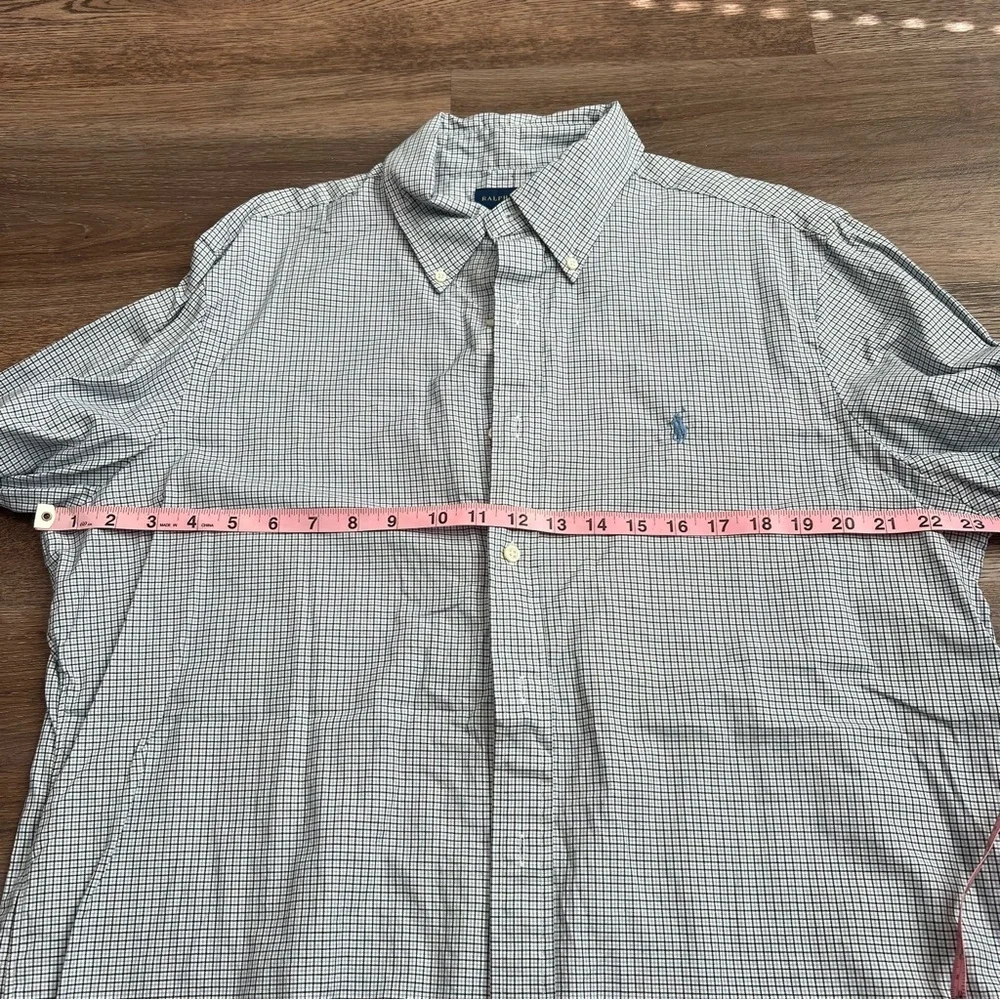 Polo Ralph Lauren Men’s Button Down Dress Shirt 16.5 34/35 Blue Check Cotton